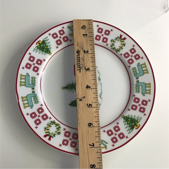 Set of 4 “Christmas Sampler” Appetizer/Salad 7.5" Plates By SAKS FIFTH AVE - VTG - Picture 16 of 16